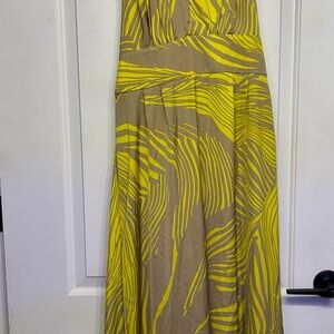 Banana Republic Yellow and Tan Dress